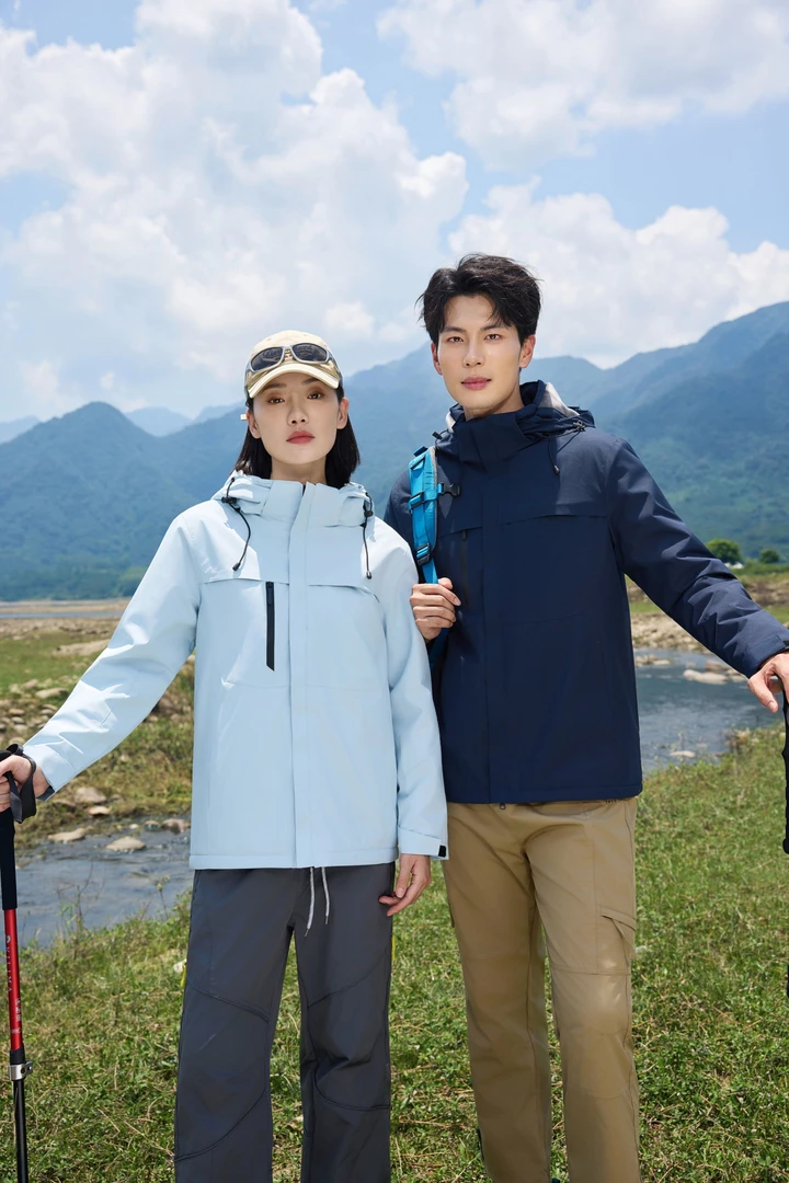 【探拓者】秋冬爆款户外男女冲锋衣四防加绒加厚登山休闲运动外套