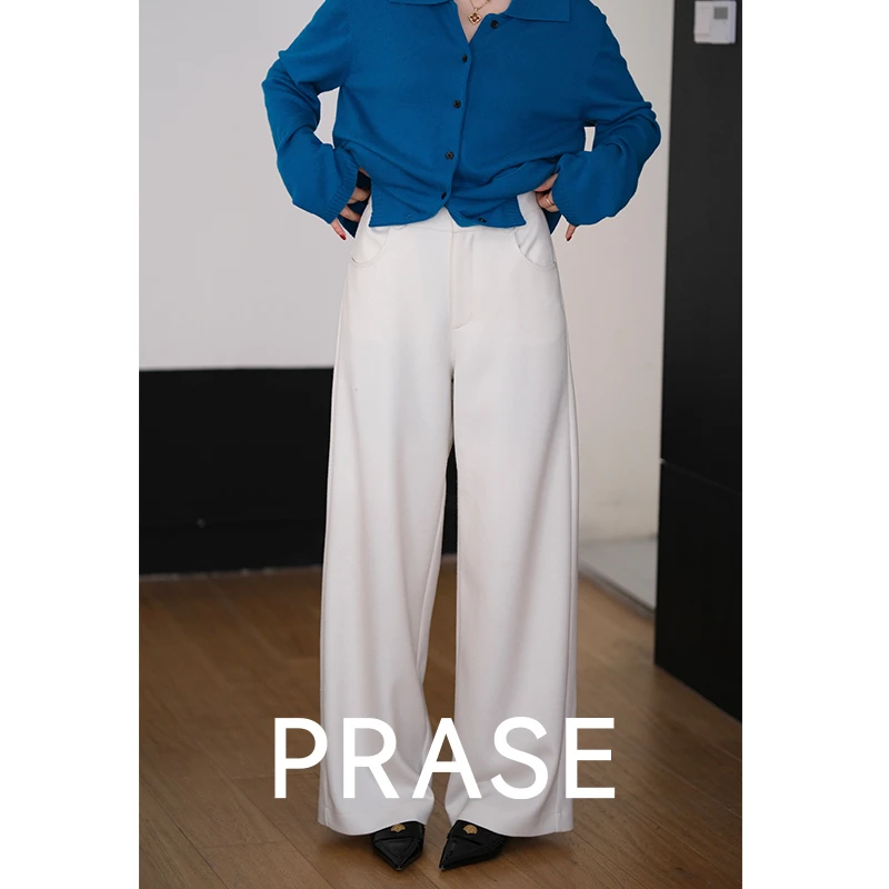 PRASE·噜【通勤首选】微胖轻奢设计款秋气质百搭时尚休闲裤PR510B91