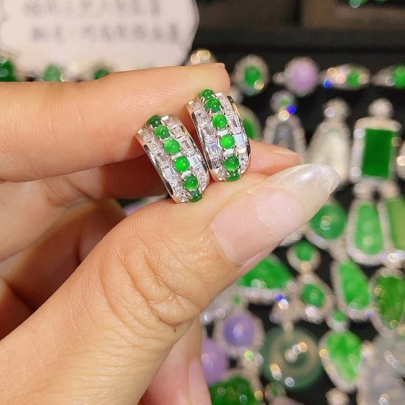 【闪购商品】翡翠未镶嵌耳饰天然翡翠