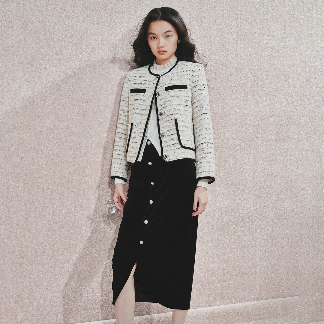 MAXRIENY精致优雅羽绒服经典千金外套冬女装