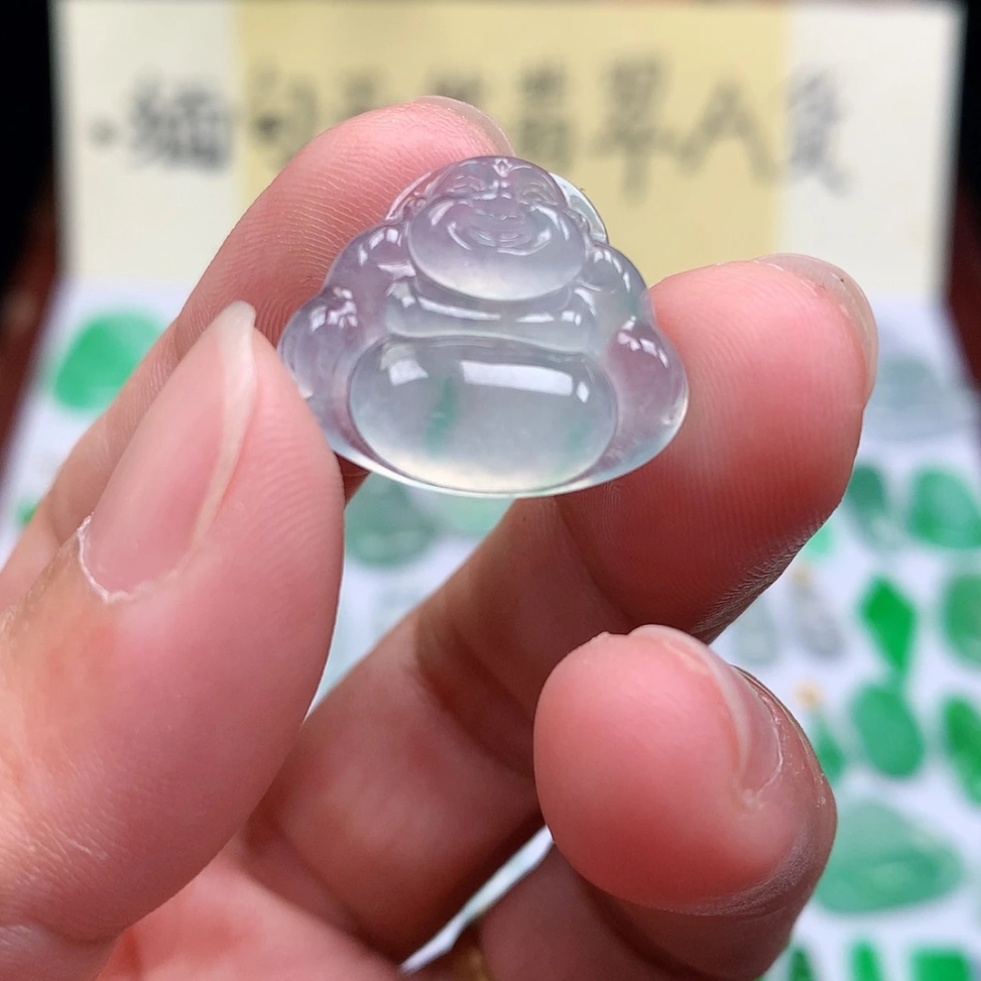 翡翠散珠缅甸天然A货翡翠冰种佛公