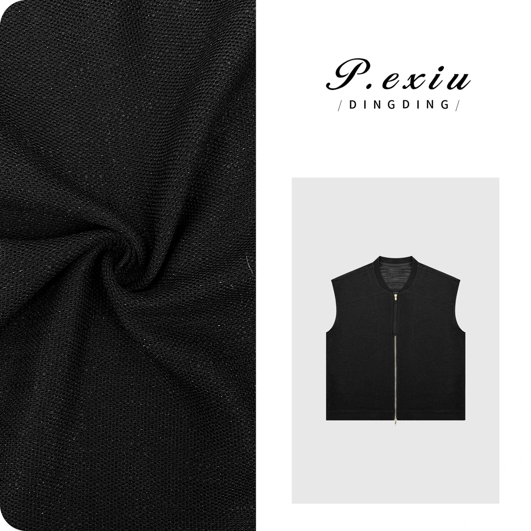 人丝亚麻极简风拉链无袖坎肩马甲 M8853