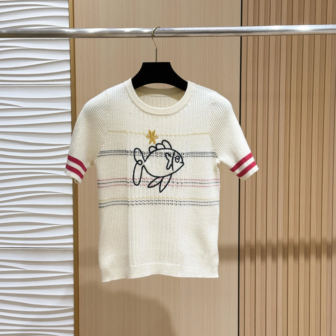 【6523】【小鱼短袖】春夏新款针织短袖