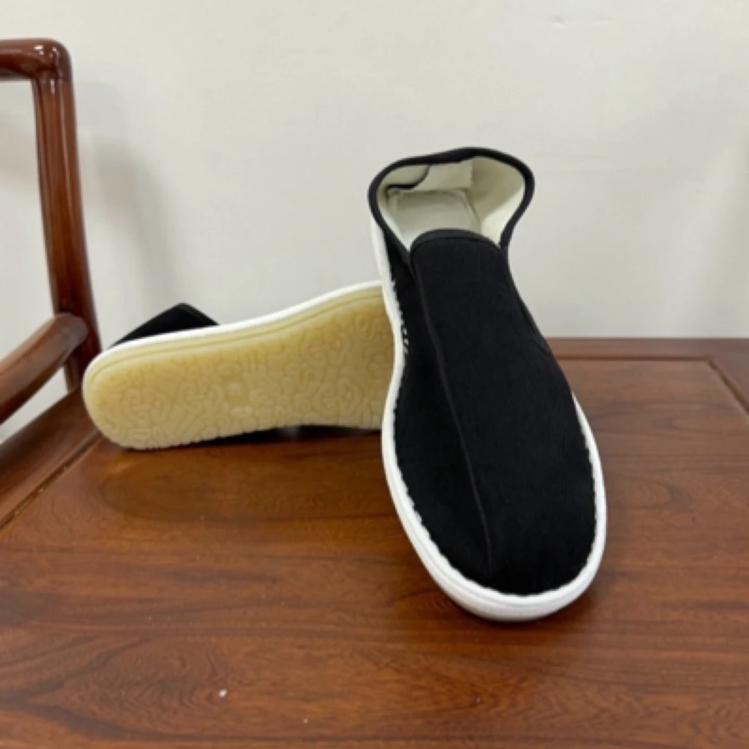 透气休闲耐磨男鞋布鞋男士防滑传统半粒面硫化软底厚款千层底