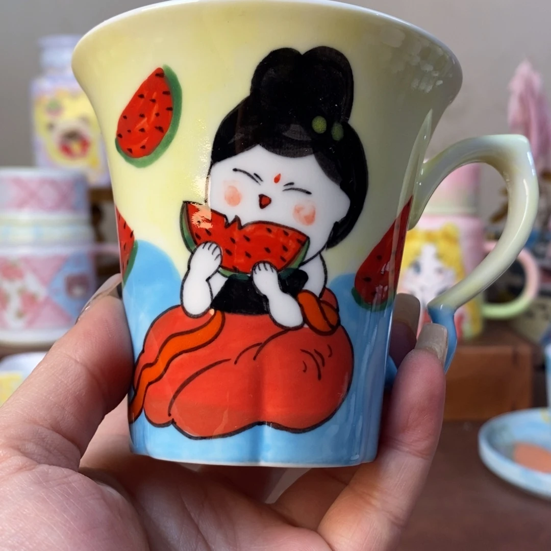 杯景德镇手绘杯子