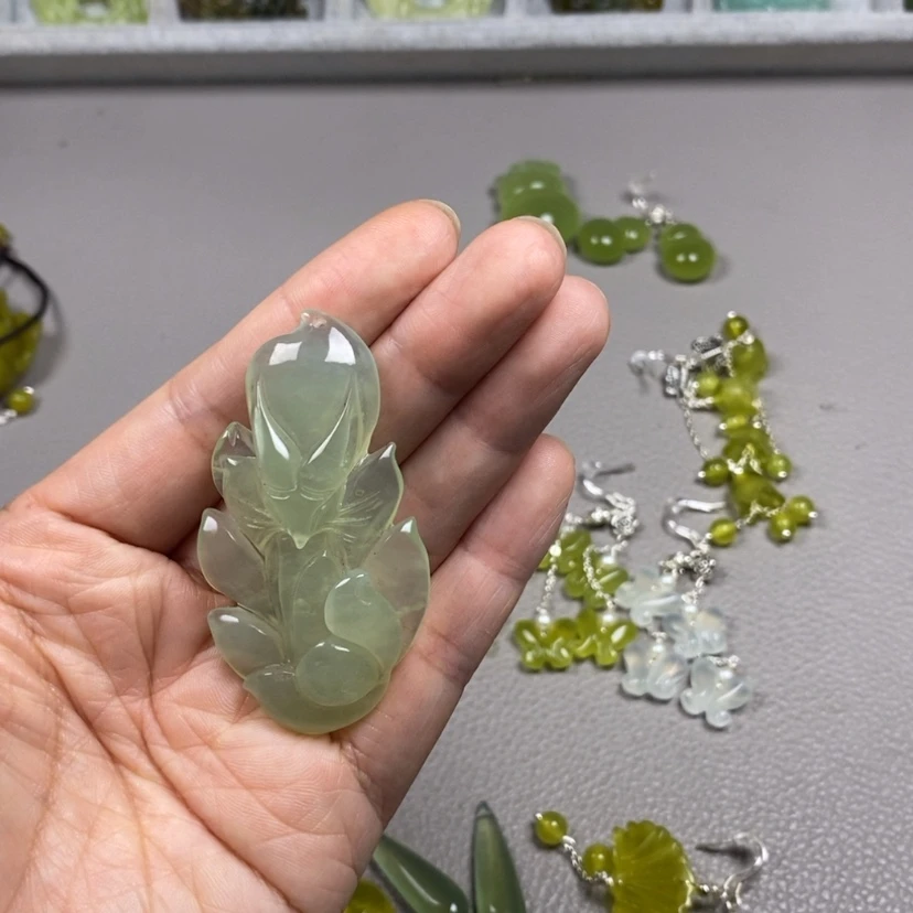 【闪购商品】未镶嵌蛇纹石玉挂件耳饰耳环项链