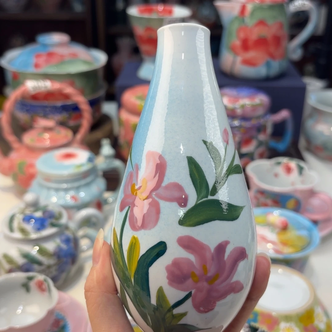 景德镇手绘高温釉下彩陶瓷茶具