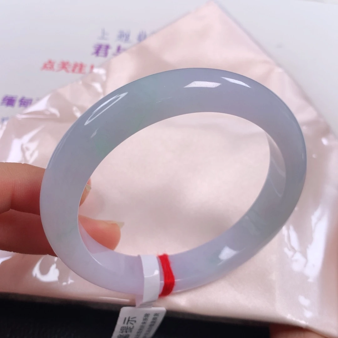 未镶嵌手镯翡翠60 61圈春彩镯249