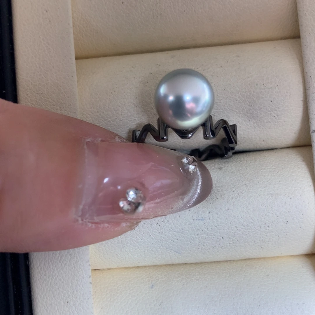 海水珍珠戒指银S925镶嵌