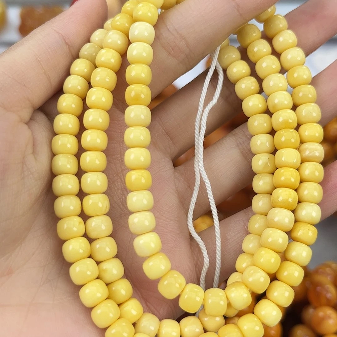 琥珀颈饰未镶嵌蜜蜡