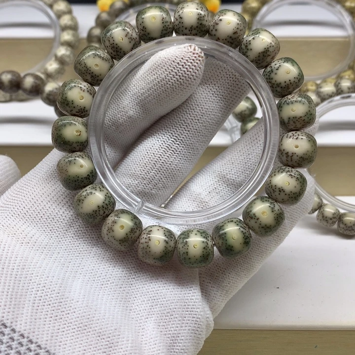 *****星月菩提手串绿包白大凤眼小细星无烟花13/12