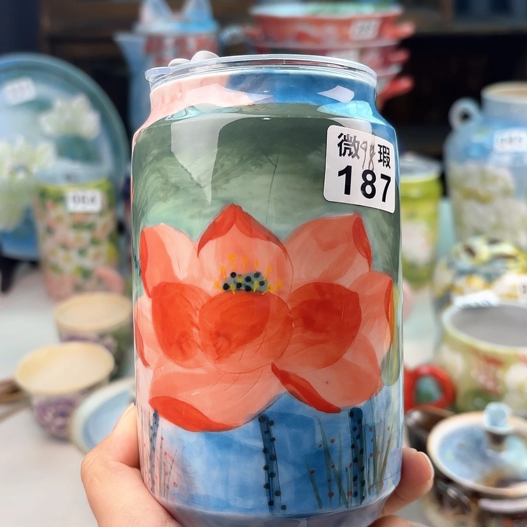 景德镇手绘高温釉下彩陶瓷茶具