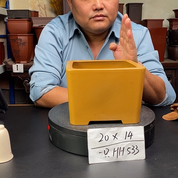 紫砂花盆货号一只HH533