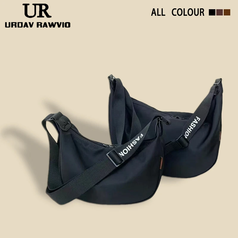 URDAV RAWVIO大容量饺子斜挎包女小众新款百搭休闲运动风单肩包潮