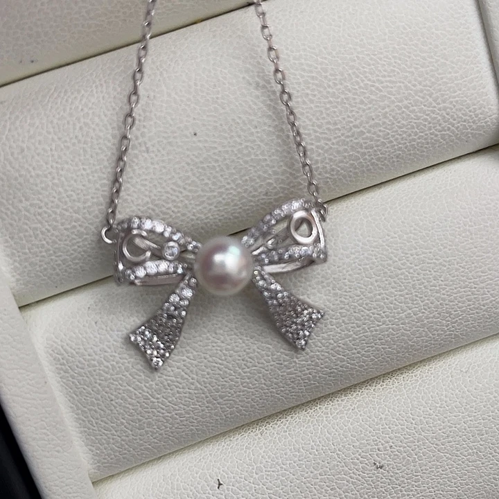 银S925镶嵌海水珍珠颈饰