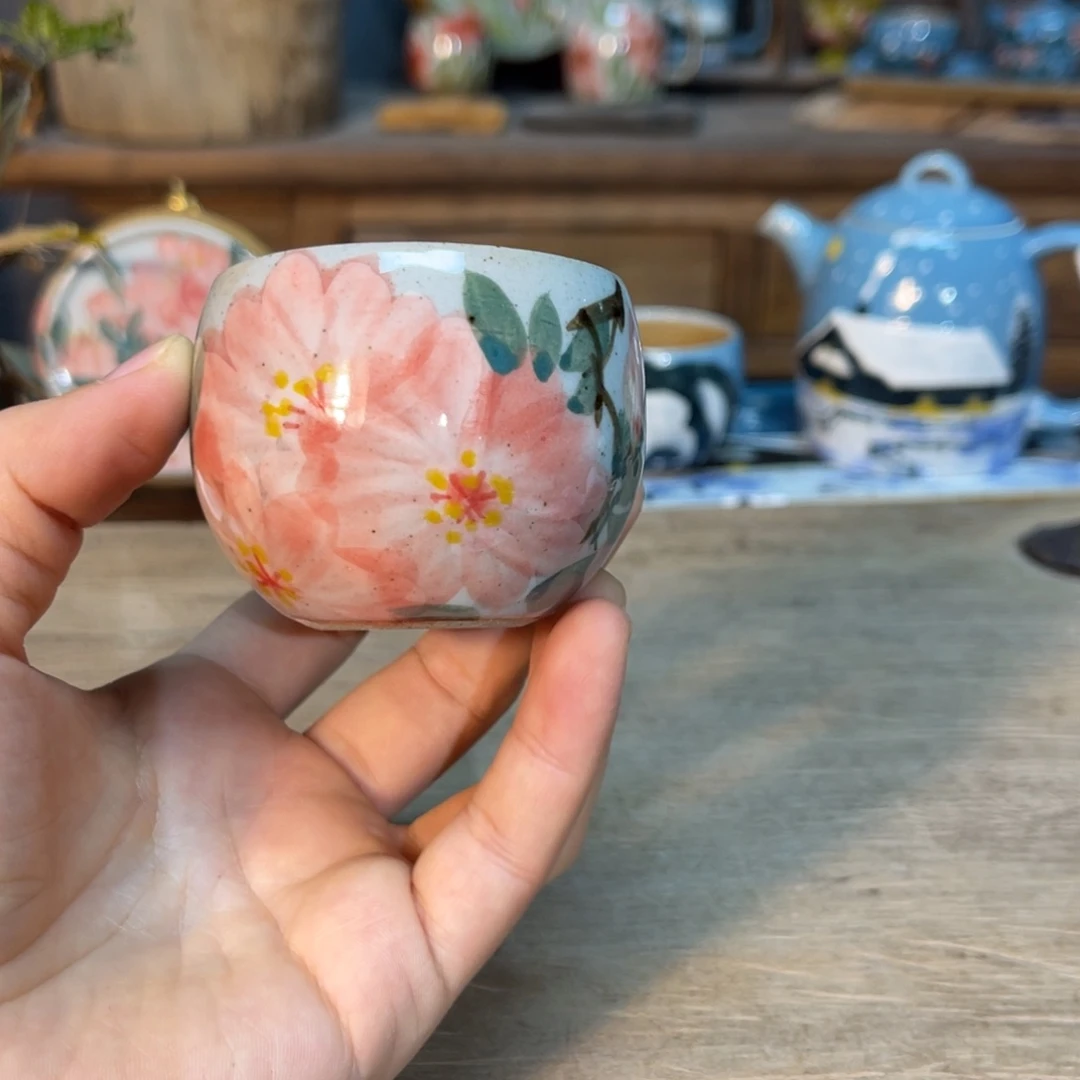 橙****壶素浅陶瓷手工手绘