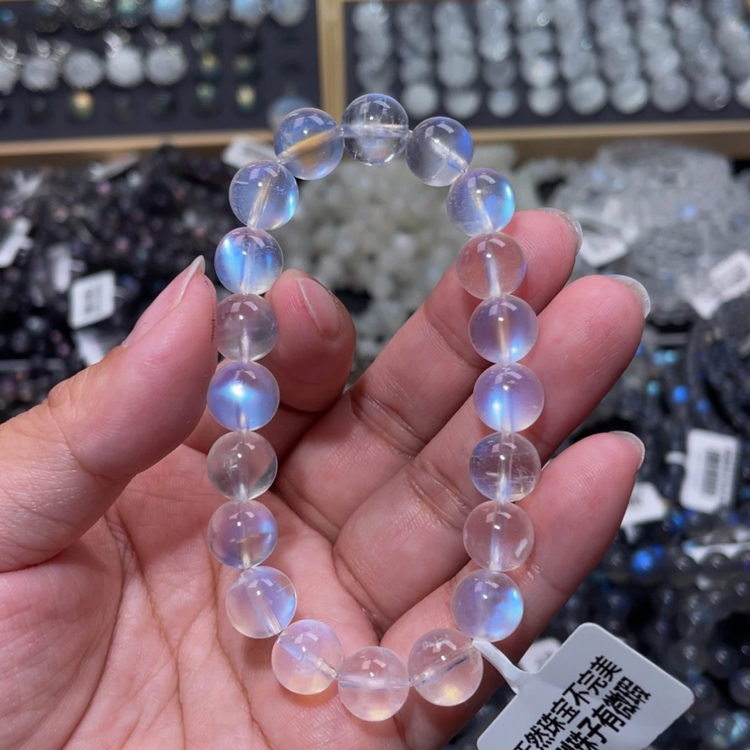 月光石手链未镶嵌ˇ****得蓝月光手链9.5mm
