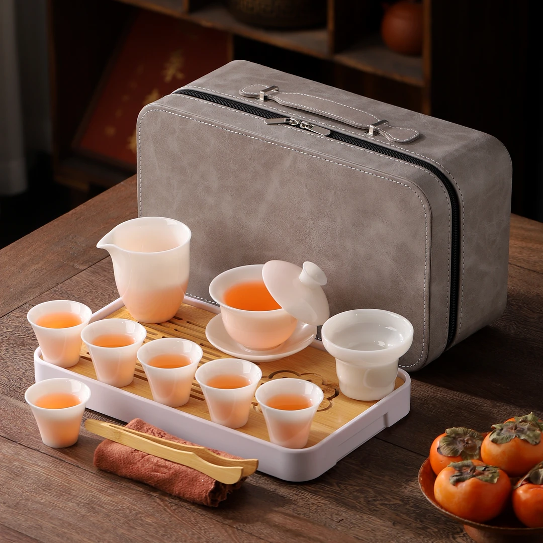 【山上有窑】德化璞玉瓷便携旅行功夫茶具套装商务伴手礼家用泡茶器