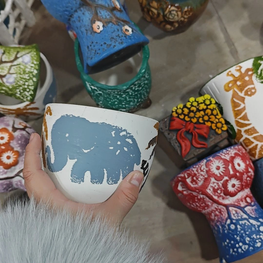 红陶吸水透气的白陶花盆凑满12发货