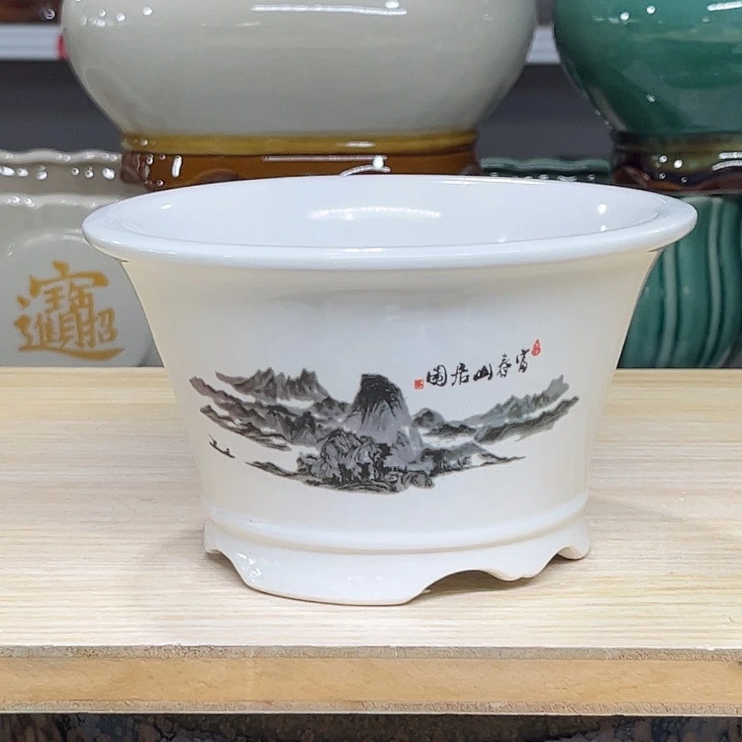 陶瓷绿植多肉微瑕花盆口径15*9