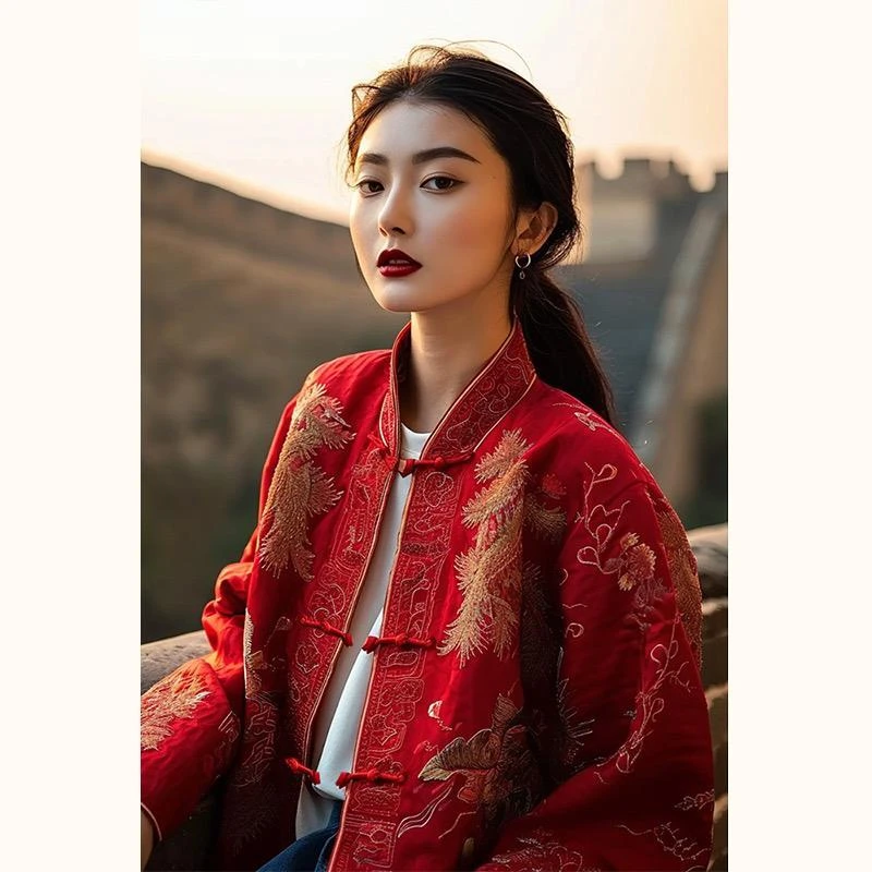 新中式本命年唐装盘扣宽松国风外套2025年春季时尚复古改良上衣女