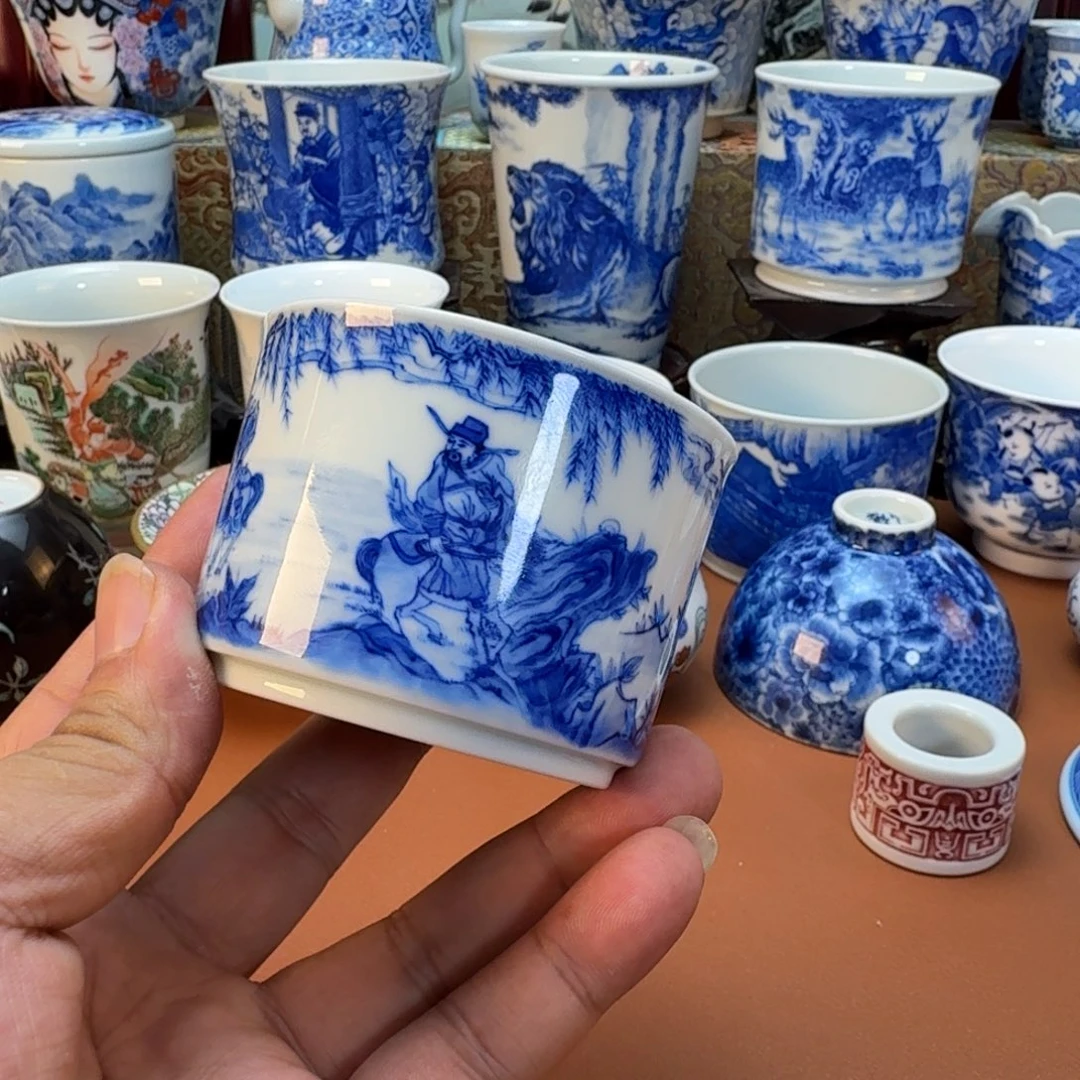 有***力杯子陶景德镇全手工手绘陶瓷