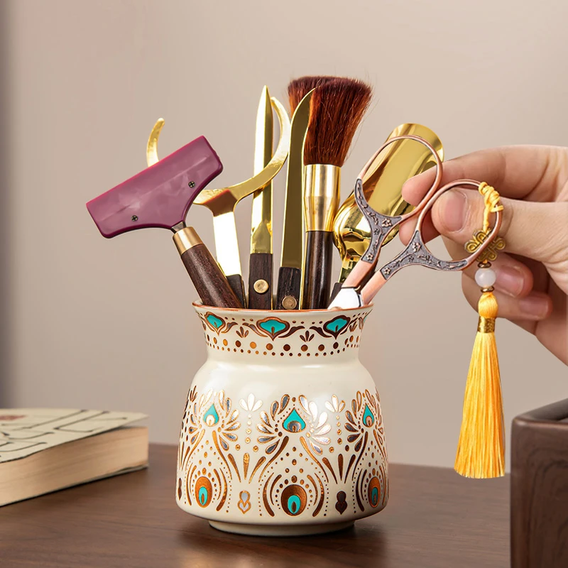 中式敦煌功夫茶道六君子配件套装高端泡茶工具必备取茶分茶工具