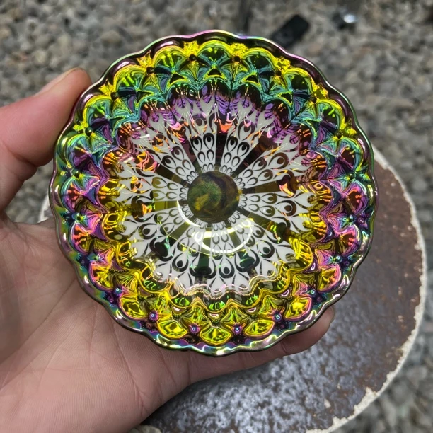 （闪购商品）七彩窑变 雀羽杯 茶杯裸杯 精美无暇 陶瓷