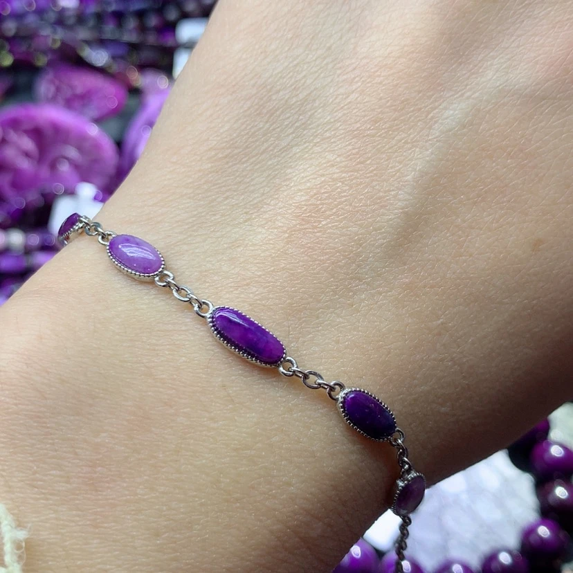 【闪购商品】苏纪石（舒俱来）银S925镶嵌手链