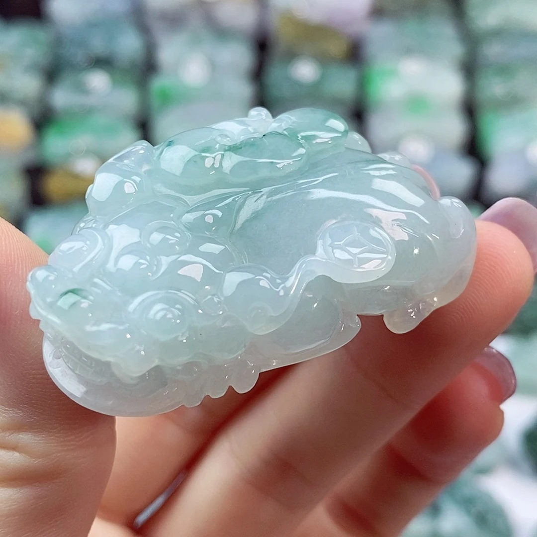 翡翠未镶嵌颈饰天然