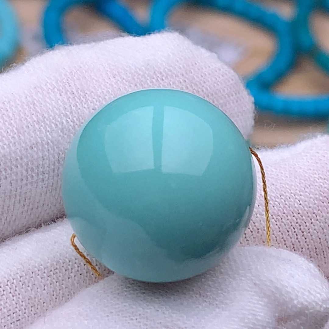 绿松石未镶嵌珠宝奇石18.8mm