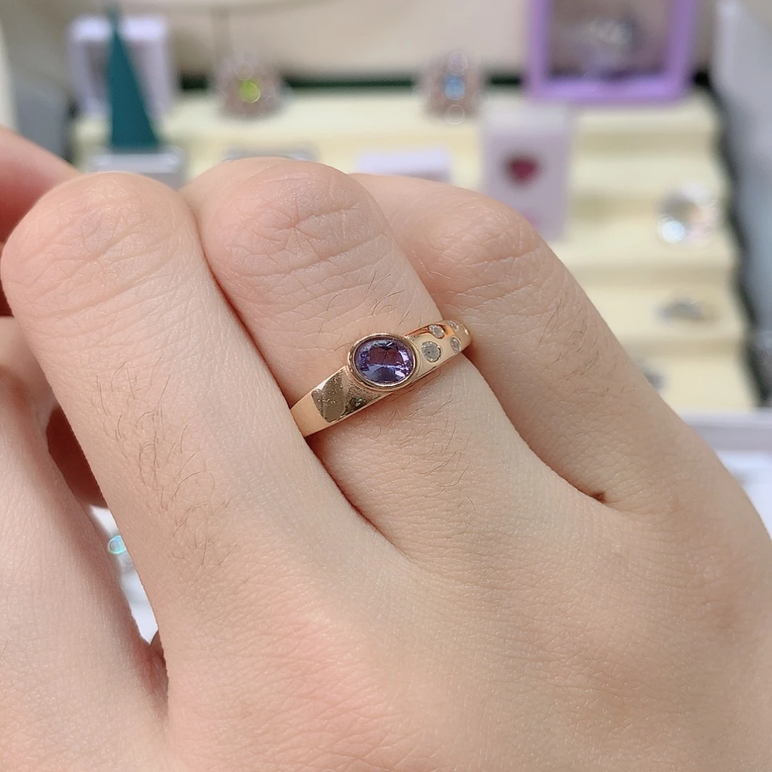 戒指坦桑石银S925镶嵌