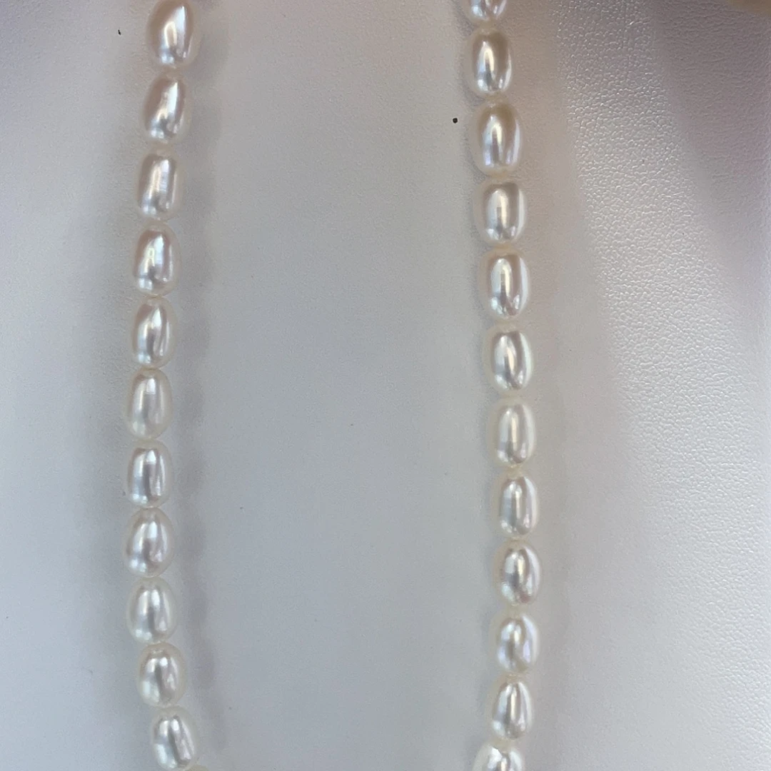 淡水珍珠银S925镶嵌颈饰