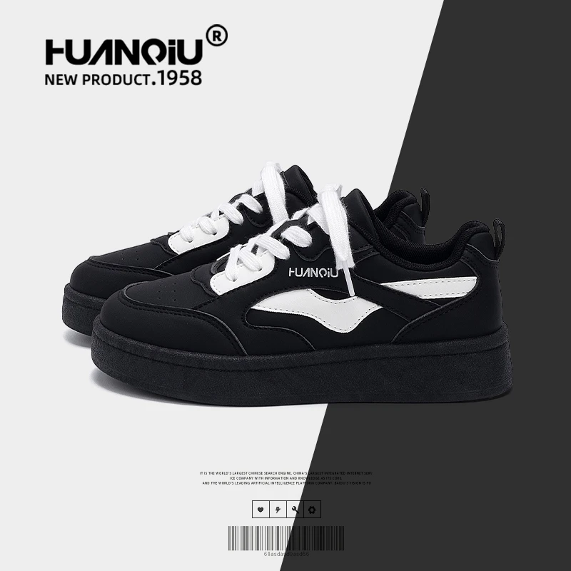 环球爆款黑色板鞋女秋季2025新款休闲女鞋潮流韩版设计感运动鞋女