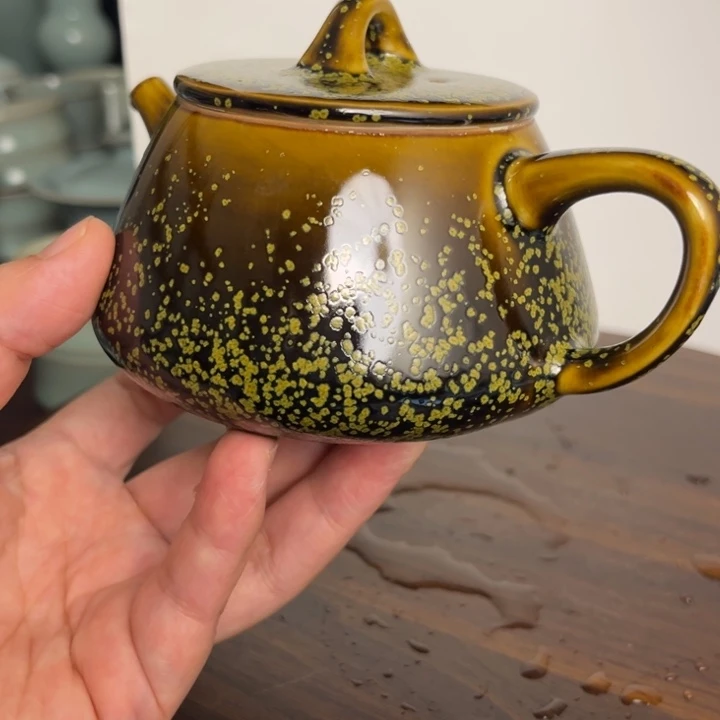 摆件茶叶末釉石瓢壶kkkkkkkkkkkkkkkk