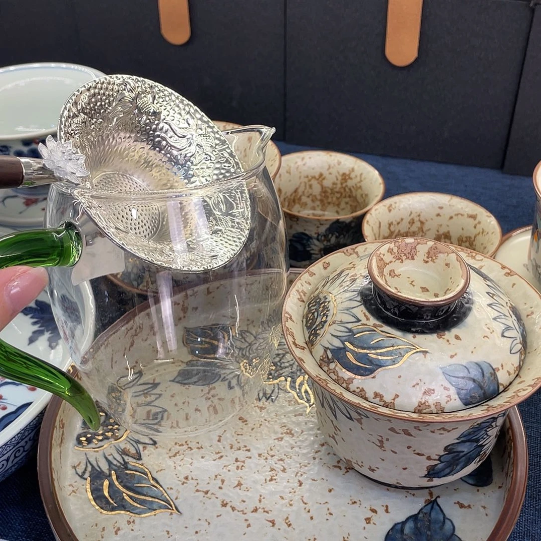 陶景德陶瓷盖碗茶具