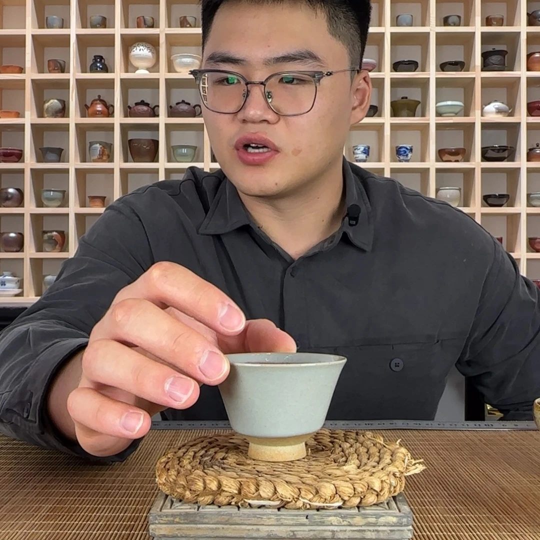 福利福利平阳窑手作钧青釉小杯