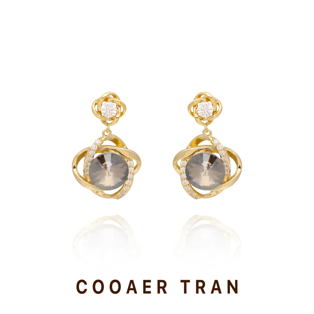 铜合金耳饰 【凝光】轻奢时尚高级感小众精致百搭新款耳饰RH9019#