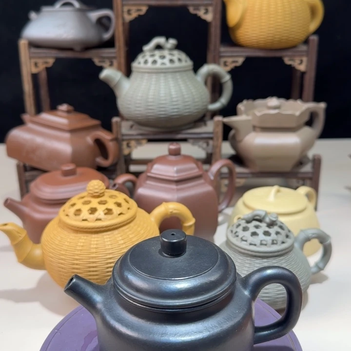 花***眼茶壶紫砂朱泥烧灰德钟壶