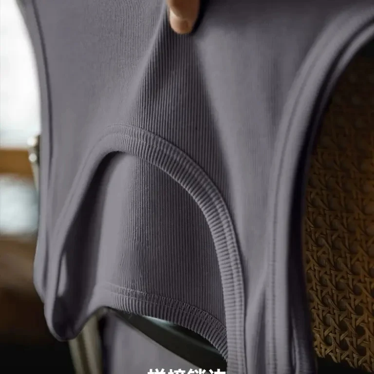 【马】工装美式棉健身背心重磅内搭螺纹坎肩打底男女1925-G2-11