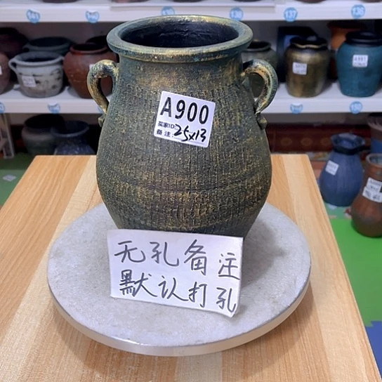 红陶手工制作工艺花盆