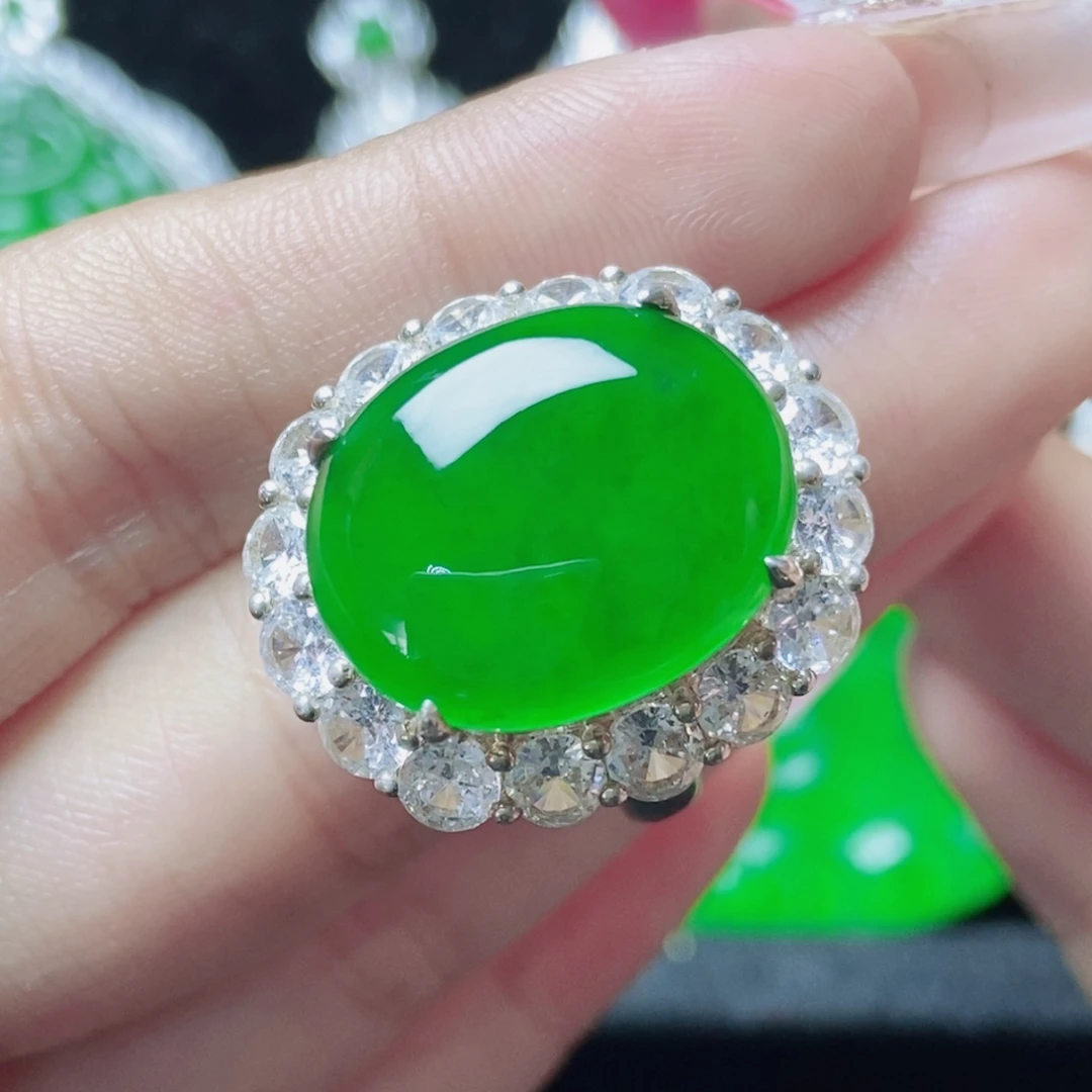 翡翠银S925镶嵌颈饰