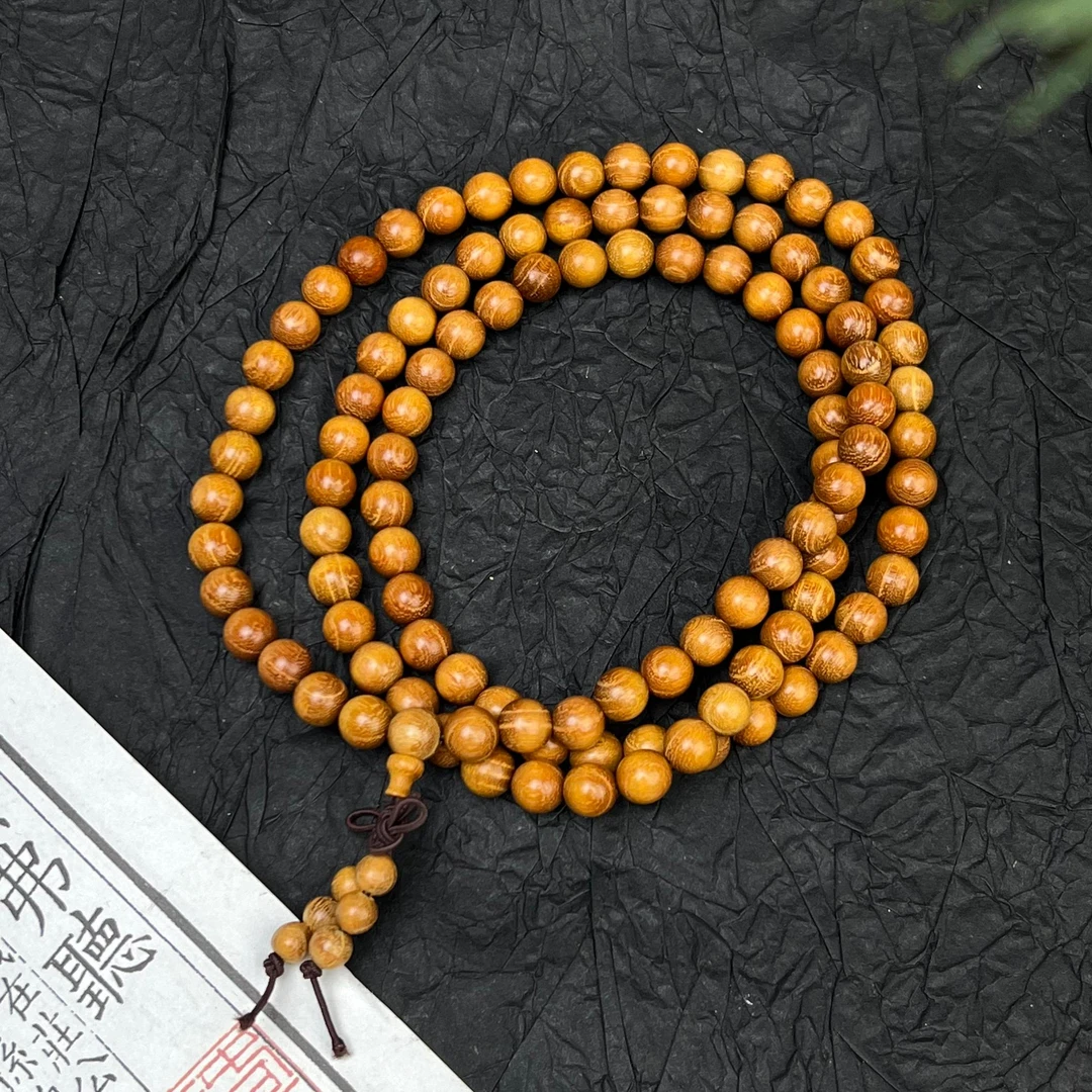 S0208 黄金檀多圈百八珠 无礼盒