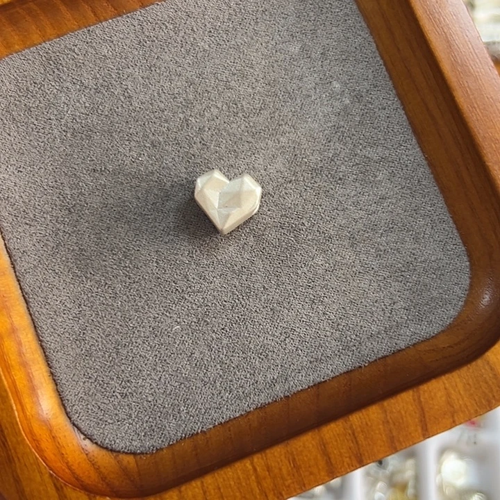 足银折叠爱心横穿