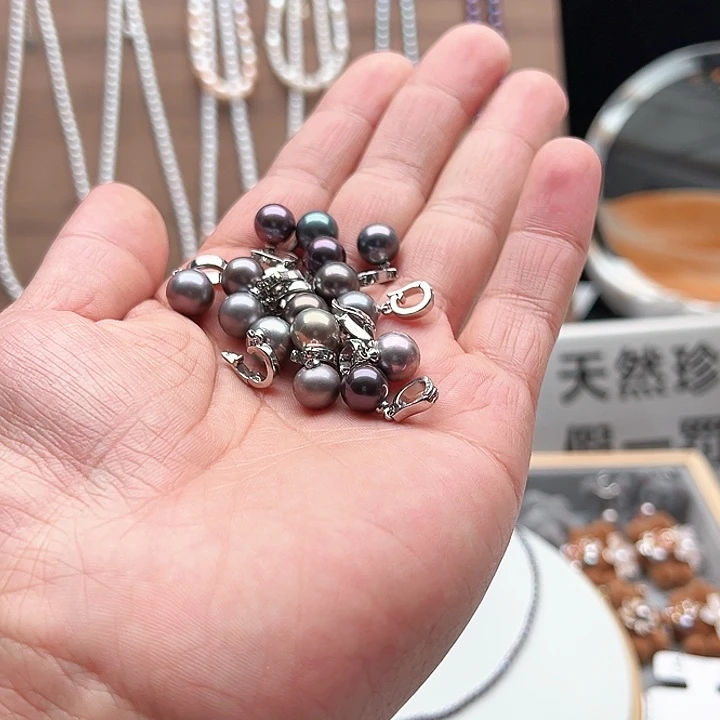 钛钢淡水珍珠吊坠(不含链)