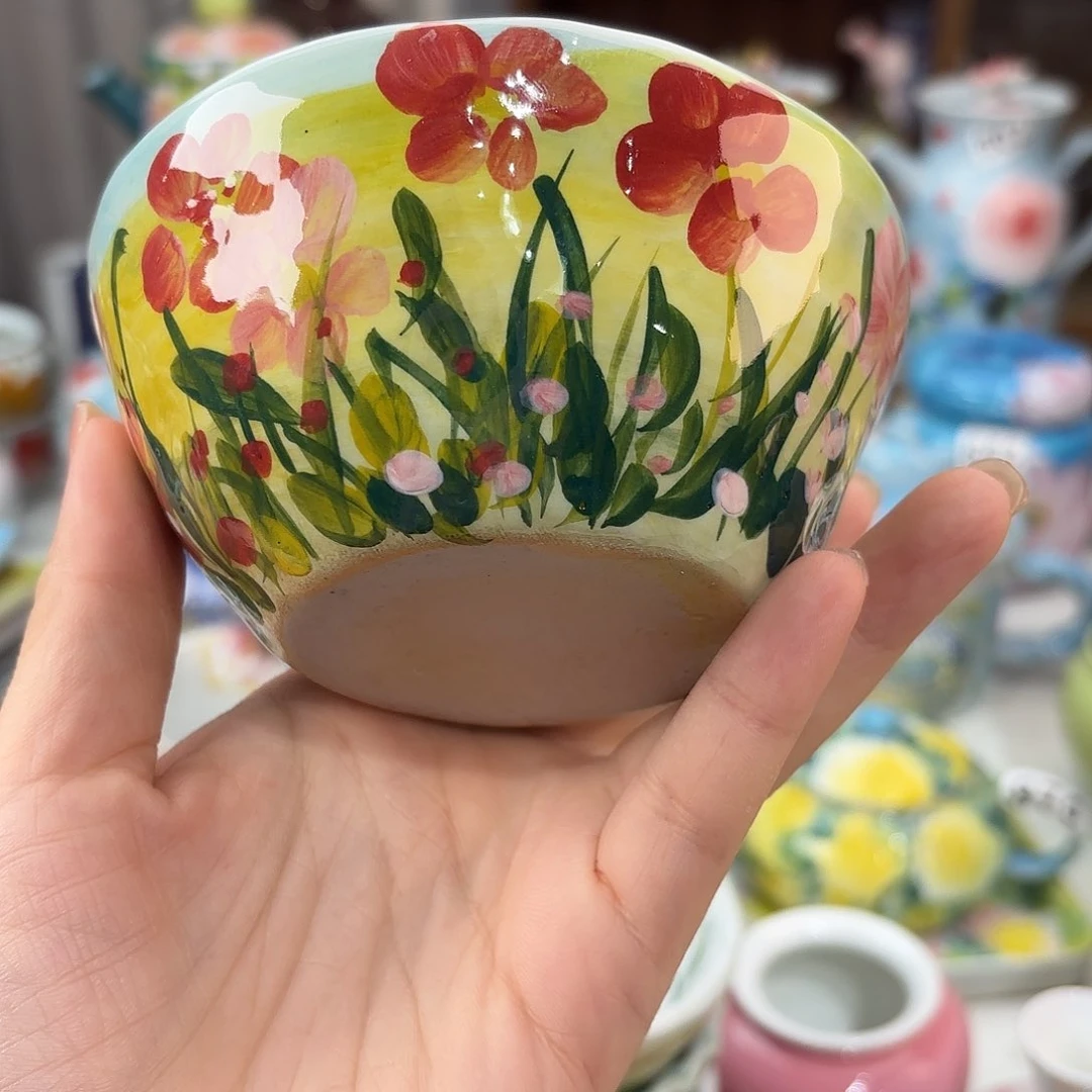 景德镇手绘高温釉下彩陶瓷茶具