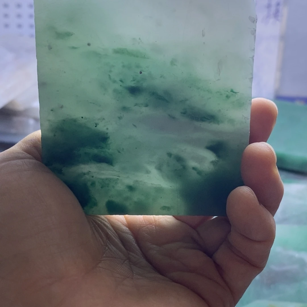 b***n定制石英质玉（非洲翠）天然非州翠手镯