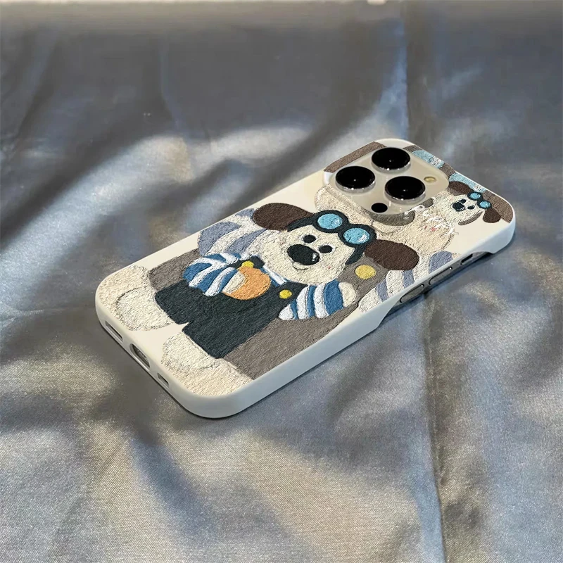 半包款卡通小狗适用苹果16promax手机壳iphone15/14/13/12软壳11x