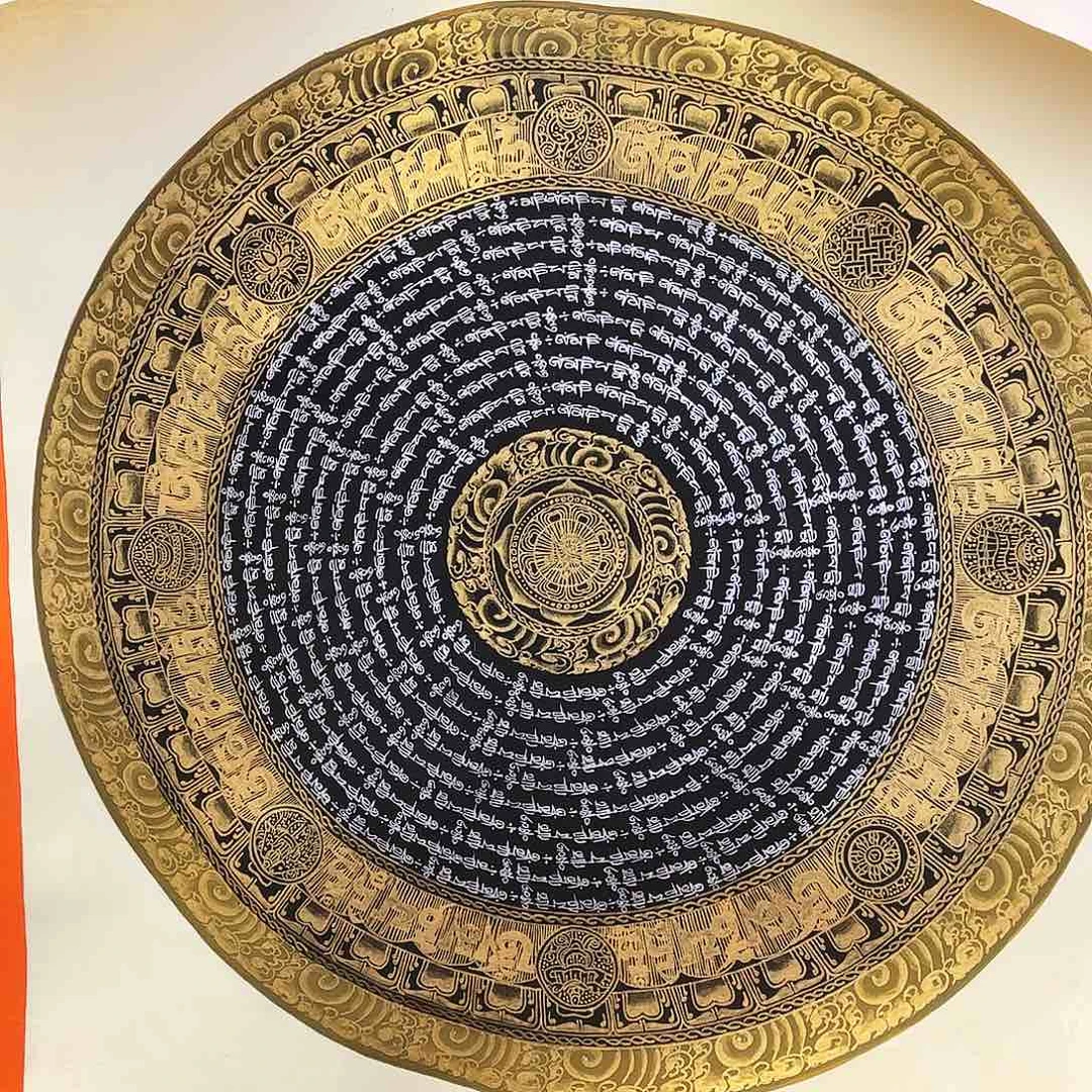 旦***旦装裱画尼泊尔手绘唐卡画芯