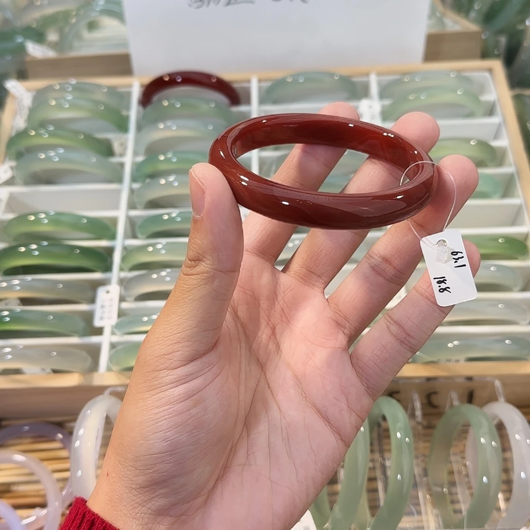 玛瑙/玉髓未镶嵌手镯圈口63.1